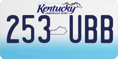 KY license plate 253UBB