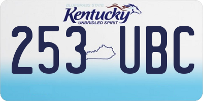 KY license plate 253UBC