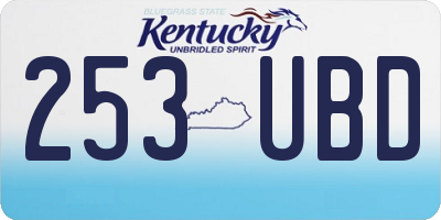 KY license plate 253UBD