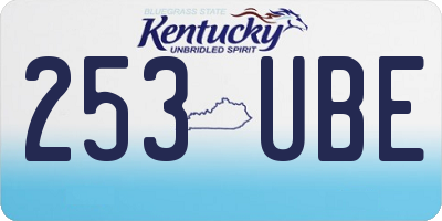 KY license plate 253UBE