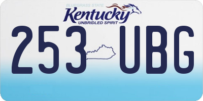 KY license plate 253UBG