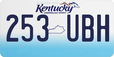 KY license plate 253UBH