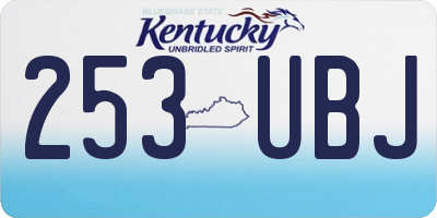 KY license plate 253UBJ