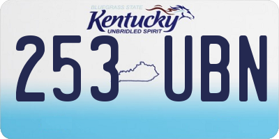 KY license plate 253UBN