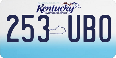 KY license plate 253UBO
