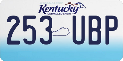 KY license plate 253UBP