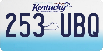 KY license plate 253UBQ