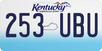 KY license plate 253UBU