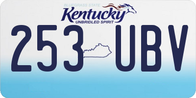 KY license plate 253UBV