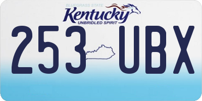 KY license plate 253UBX