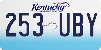 KY license plate 253UBY