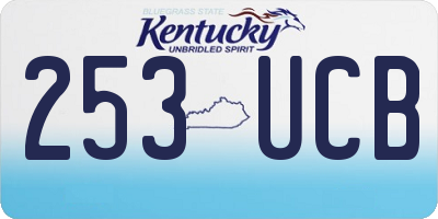 KY license plate 253UCB