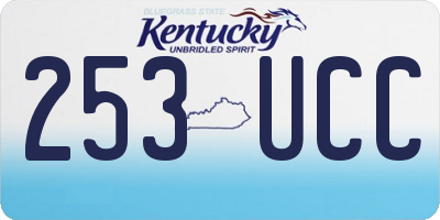 KY license plate 253UCC