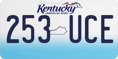 KY license plate 253UCE