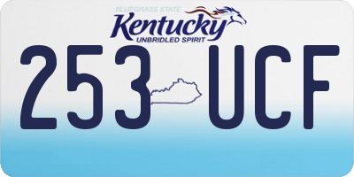 KY license plate 253UCF