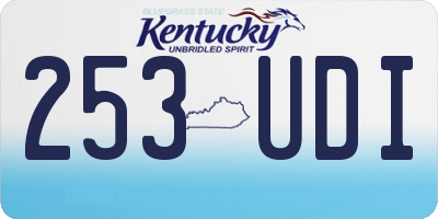 KY license plate 253UDI