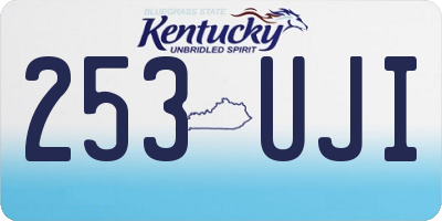KY license plate 253UJI