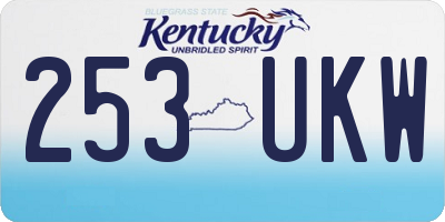KY license plate 253UKW