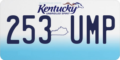 KY license plate 253UMP