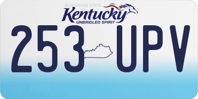 KY license plate 253UPV