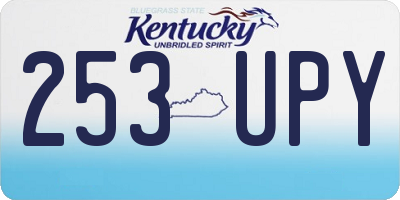 KY license plate 253UPY