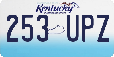 KY license plate 253UPZ