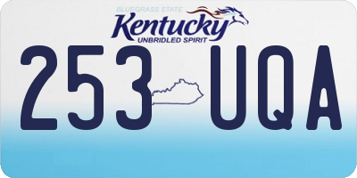 KY license plate 253UQA