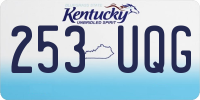 KY license plate 253UQG