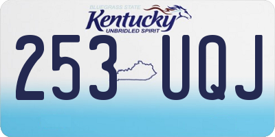 KY license plate 253UQJ