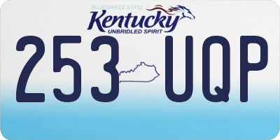 KY license plate 253UQP