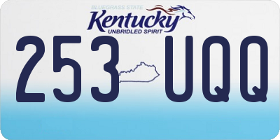 KY license plate 253UQQ