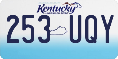 KY license plate 253UQY