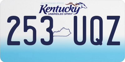 KY license plate 253UQZ