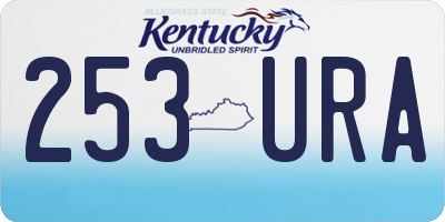KY license plate 253URA