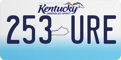 KY license plate 253URE
