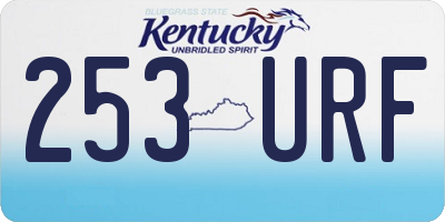 KY license plate 253URF