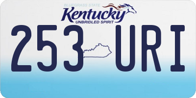 KY license plate 253URI