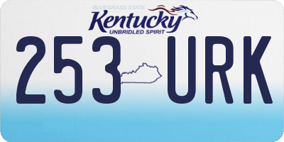KY license plate 253URK