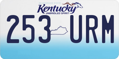KY license plate 253URM