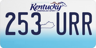 KY license plate 253URR