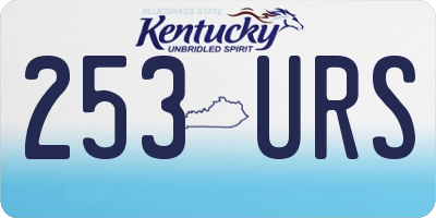 KY license plate 253URS