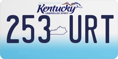 KY license plate 253URT