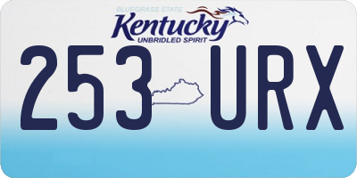 KY license plate 253URX