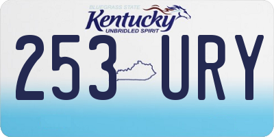 KY license plate 253URY