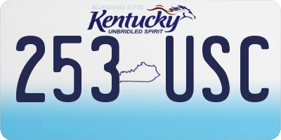 KY license plate 253USC