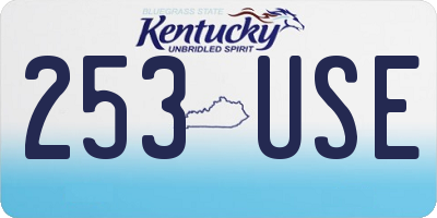 KY license plate 253USE