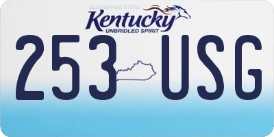 KY license plate 253USG