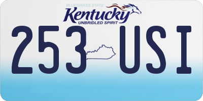 KY license plate 253USI