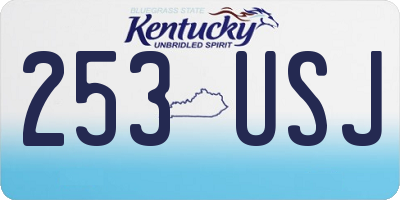 KY license plate 253USJ