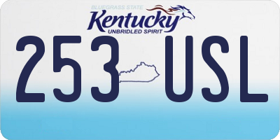 KY license plate 253USL